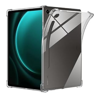 Natbok Custodia Cover per Samsung Galaxy Tab S9/S9 FE/S10 FE 10.9"(SM-X526B), Protezione Avanzata per Airbag,Flessibile in Silicone TPU, Sottile Cover per Samsung Tab S9 FE,Trasparente