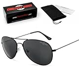 Chillout Rider® | Chopperbrille, Pilotenbrille, Bikerbrille, Motorradbrille, Sonnenbrille | HLT® Kunststoff-Sicherheitsglas nach DIN EN 166 | Bikersonnenbrille: CR011