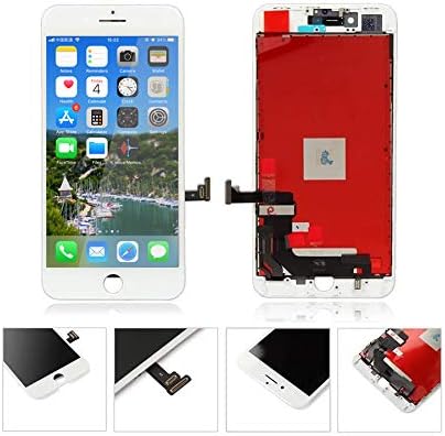 White with Repair Tools Kit for iPhone 8 Plus 5.5 Inch LCD Digitizer Screen Touch Screen Replacement Full Complete Front Glass Frame Assembly