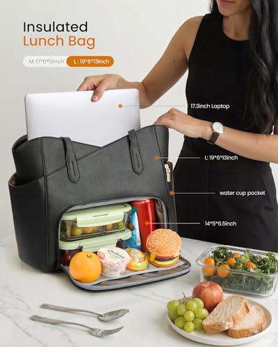 LOVEVOOK 2-in-1 Tote with Lunch Compartment