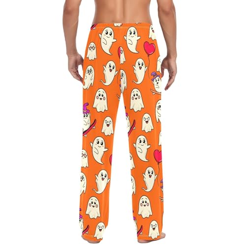 Spirits Wearing Hats Men's Cotton Pajama Pants with Pockets and Drawstring Comfortable and Stylish,S3