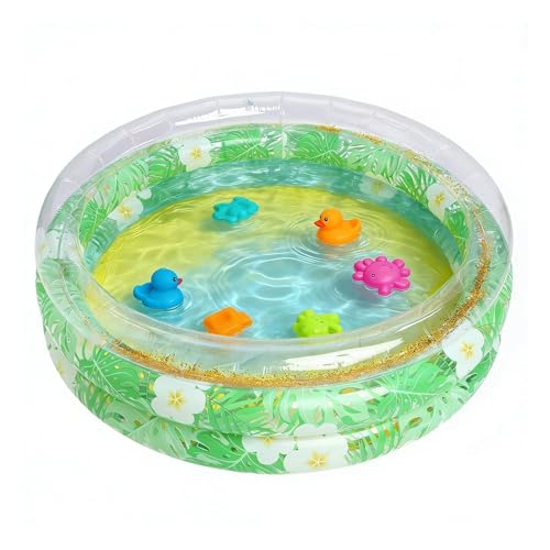 Piscina Inflable - 33in Piscina para Niños | Centro de Juego de Agua Inflable con Purpurina para Niños Niñas, Piścina Infļable Portátil de PVC para Patio Trasero en el Jardín, Colchoneta