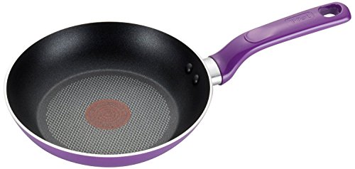 T-fal C97007 Excite Nonstick Thermo-Spot Dishwasher Safe Oven Safe PFOA Free Fry Pan Cookware, 11.5-Inch, Purple