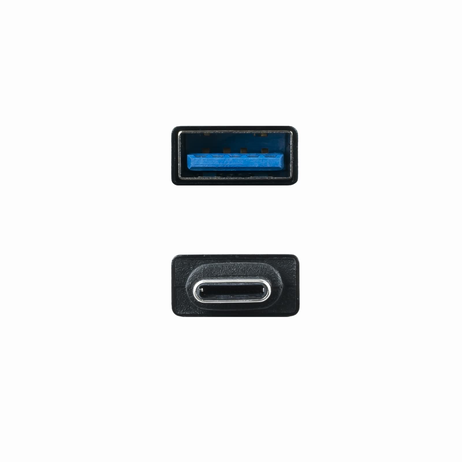 Nanocable 10.02.0010 - Adattatore USB-C verso USB 3.1, USB-C/M-USB-A/H, Alluminio, Noir