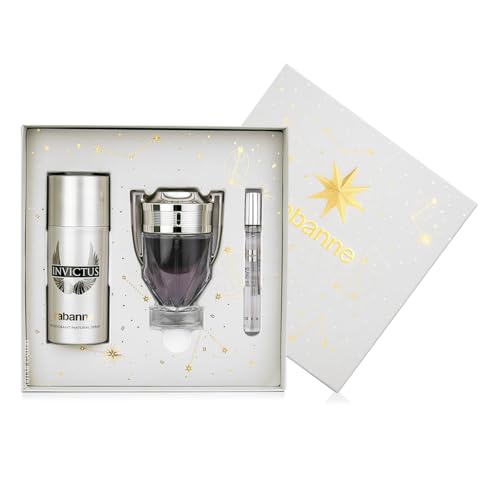 Opiniones y reviews de Invictus de Paco Rabanne disponible en línea. 38 RABANNE Invictus Eau de Toilette Set (Eau de Toilette 100ml + Deodorant Spray 150ml + Travel Spray 10ml)