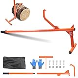 YedZen Fällheber mit Wendehaken, Fällheber 130cm Öffnung Max 32,5cm, Kantheber Geschmiedeter mit Wendehaken und Rutschfester Handgriff, Stahl Heber Zum Fällen von Bäumen Forst- Waldarbeit