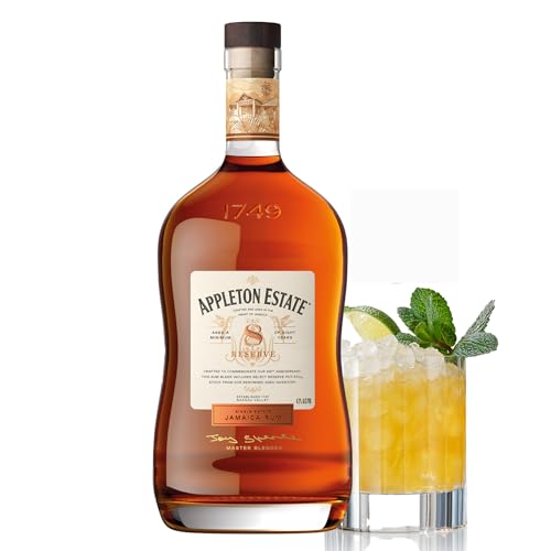Appleton Estate Reserve Blend 8 Years Old - 8 Jahre gereifter gold-brauner Jamaica Rum zum pur Genießen oder für Cocktails - 1 x 0 7 l