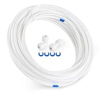 ilauke 15m Kühlschrankschlauch 6,35mm (1/4), Wasserzulaufleitung Anschluss-Set für Kühlschrank Side by Side, Wasserschlauch, Umkehrosmoseanlage, Aquarium