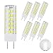 DiCUNO G8 LED Bulb, Dimmable 6W Daylight White 6000K, 120V Xenon 60w Halogen Replacement, Under Cabinet Counter Light, 6Pcs, NOTE: MUST CHECK SIZE BEFORE PURCHASE(See Picture 2 & 3)