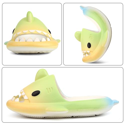 Image of Kids Shark Cloud Slides | Boys Girls Slip On Sandals | Toddler Beach Slippers | Youth Fish Flip Flops Pool Shower Shoes