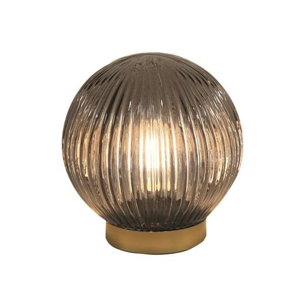 Lampe de table moderne en verre nervuré gris Straits