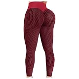 Stretch Leggings Damen Yoga-Fitness Körpernahe High Waist Yogahosen Sweathose Jogginghose Bunt Lose Schlankeren Hüftheben Verjüngenden Beine Damenleggings Briefdruck Yoga Leggings Weihnachtsbaum