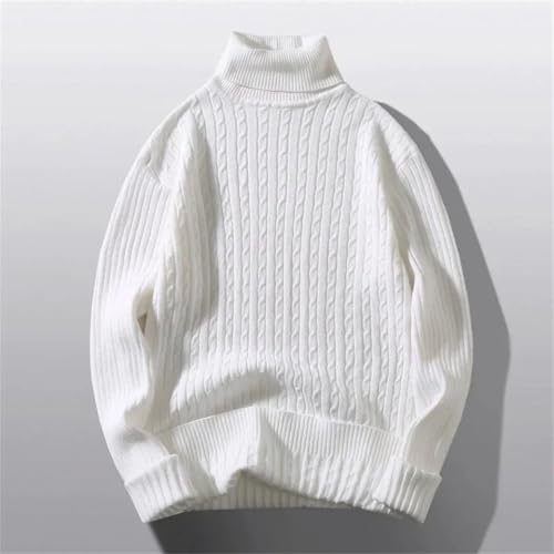 Men's High Neck Pullover Knit Sweater Slim Fit Casual Streetwear Long Sleeve Mock Neck Winter Warm Knitwear Top2