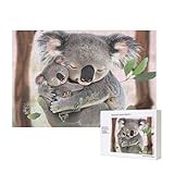 Puzzle de 300 pièces avec boîte de rangement, joli koala maman et bébé...