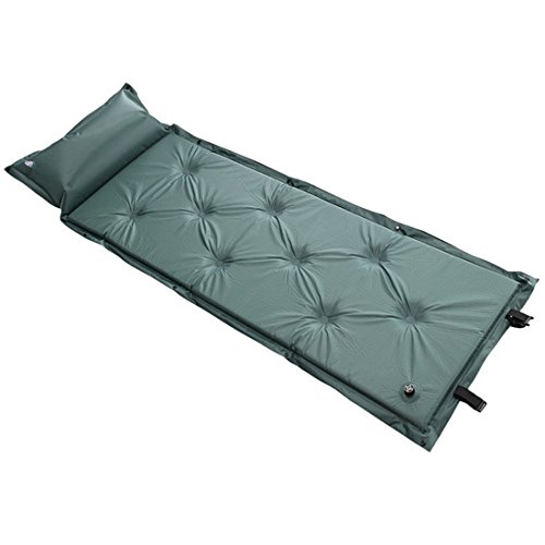 HI SUYI Ultralight Self Inflating Camping Sleeping Pad Air Mattress Bed with Inflated Pillow for Tent Backpacking Hiking Beach Travel