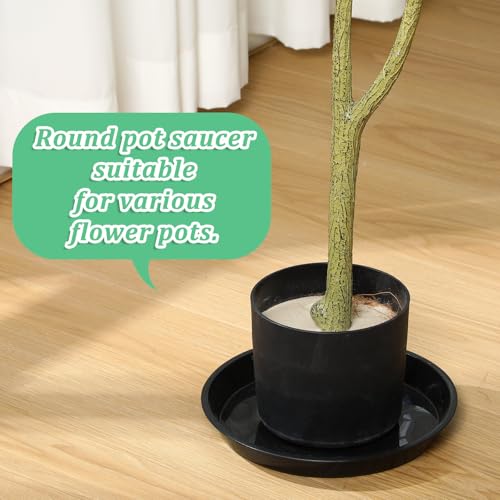 Soucoupes pour pot de fleurs Eccliy grand format plastique robuste 25,4 cm intérieur