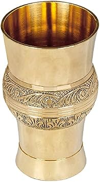 Exotic India Designer Brass Glass - Brass