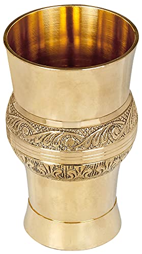 Exotic India Designer Brass Glass - Brass