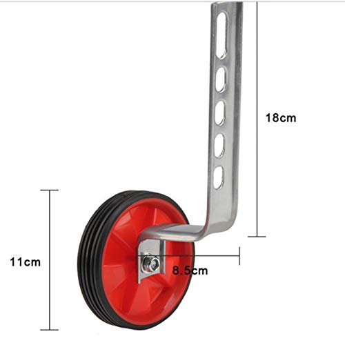 Ruedas de entrenamiento para bicicleta, ruedas fijas, accesorio para bicicletas infantiles, ruedas de equilibrio ajustables, soporte resistente, rueda trasera universal (Color: Azul, Rojo) miniatura 6