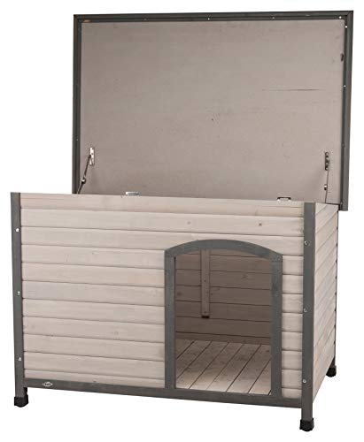 TRIXIE Large Natura Classic Outdoor Dog House, Weatherproof Finish, Elevated Floor, Gray - Image 6
