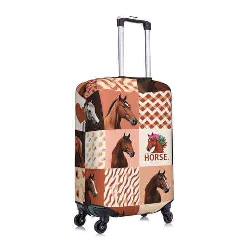 Horse Prin Luggage Cover Elastic Washable Protector Anti-Scratch Travel Suitcase Covers With Concealed Zipper For 18-32 Inch Luggage Small3