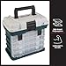 Portable Tool Box - Small Parts Organizer with Drawers and Customizable Compartments for Hardware, Fishing Tackle, Beads, or Crafts by Stalwart (Gray)