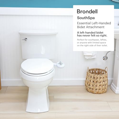 Brondell Bidet Left Hand Bidet Attachment SouthSpa Dual Nozzle - control panel on left side - Dual Positionable Nozzles for front and rear wash, LH-12 - image 2