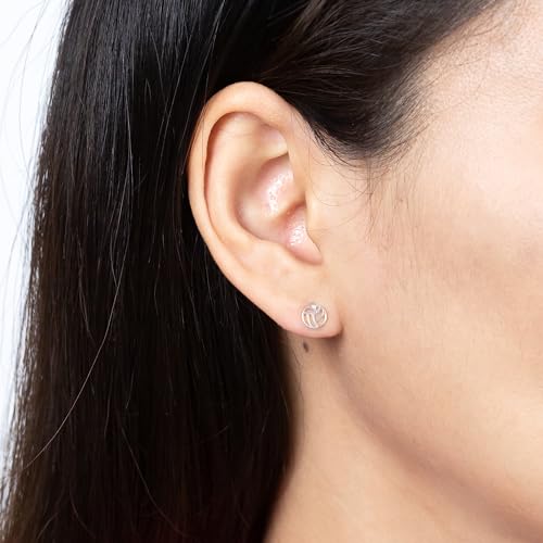 Boma Jewelry Sterling Volleyball Sport Stud Earrings2