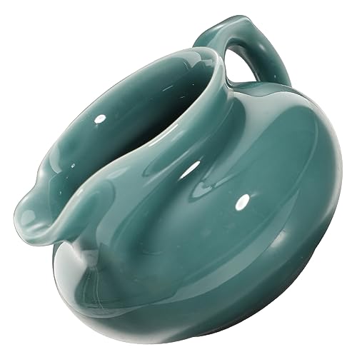 MUCKLILY Stylish Lip Spout Gravy Boat Elegant Porcelain Sauce Bowl for Dinnerware Set Condiment Cup