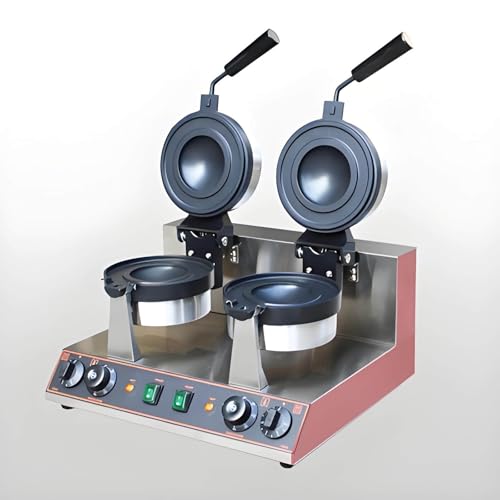 QianCruxtacy UFO Burger Machine, Máquina Comercial para Prensar Helado Panini, Temporizador De 5 Minutos, Calentador Doble Cara 1300w (50-300°c, Hogar/Comercio) RA02
