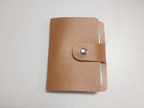 Waveroar Stylish Book Style PU Leather Business Name Card Wallet/Holder (Brown)
