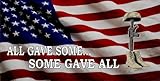 All Gave Some Battlefield Cross American Flag Photo License Plate