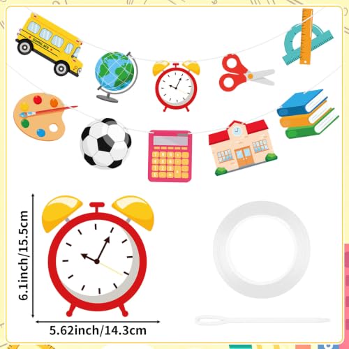 Image of Hooqict Back to School Banner Decorations Welcome Back Party Banner for Bulletin Board First Day of School Office Classroom Party Decorations