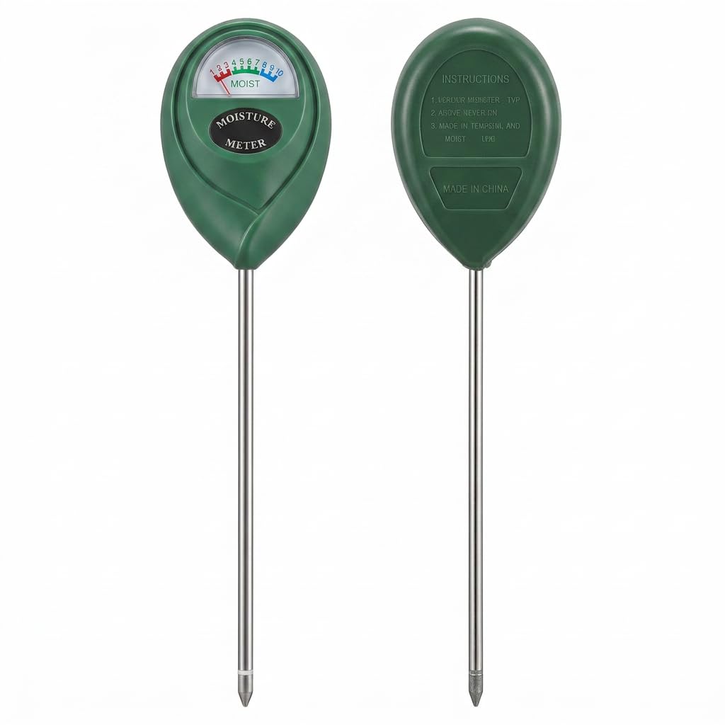 Mowpiny Moisture Meter for Plants with Long Probe 16.5cm, Soil Moisture Meter for Lawn, Flowers and Orchards, Plant Moisture Meter for Houseplants, Soil Tester Water Meter for Plants, No Battery
