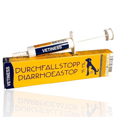 vetiness EnteroFit Durchfallstopp Paste für Hunde 15 ml – bei akutem Durchfall Hund und Darmstörungen – Diätergänzungsfuttermittel mit Aktivkohle, Bentonit und Probiotikum - Magen Darmflora Hund