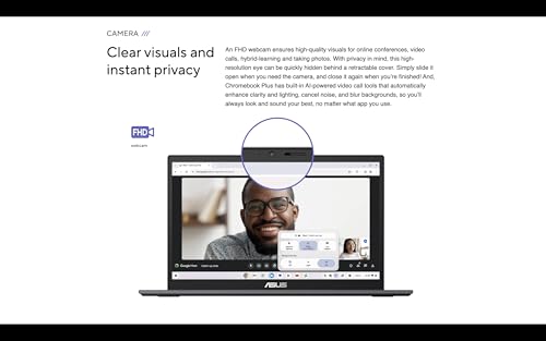 Image of ASUS Chromebook Plus CX34 14.0 inch Touchscreen FHD Display (Intel i3-1215U, Intel UHD, 8GB LPDDR5, 128GB SSD, Backlit KB, WiFi 6, Webcam, Bluetooth 5.4, Chrome OS) (Renewed)
