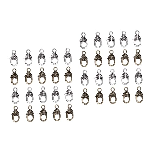 SHINEOFI 40 Stk Verschluss aus Legierung Goldschließe goldener Schlüsselanhänger gebogene Karabinerverschlüsse Schlüsselband-Schnappclips Karabiner-Armband schmuckherstellung schmuck machen