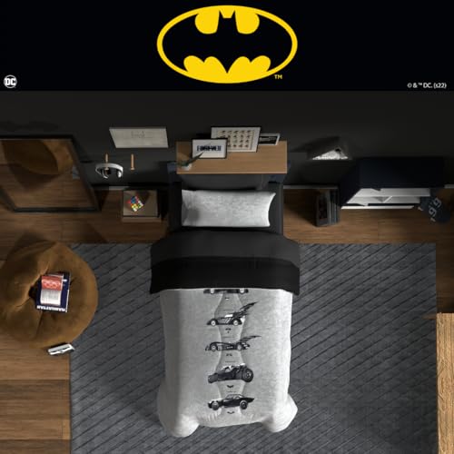 Image of Batman Classic Bedding Super Soft Cozy Microfiber Reversible Comforter, Twin, (Officially Licensed Product) By Franco Collectibles