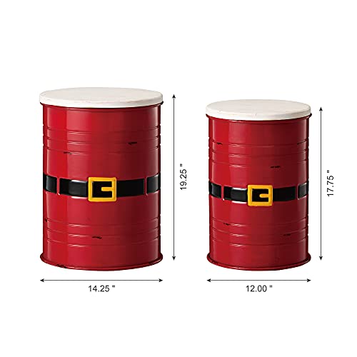glitzhome-Set-of-2-Rustic-Santa-Belt-Storage-Ottoman-Seat-Stool-Farmhouse-End-Table-Galvanized-Metal-Accent-Side-Table-Toy-Box-Bin-with-Round-Wood-Lid-for-Living-Room-Furniture-Christmas-Red