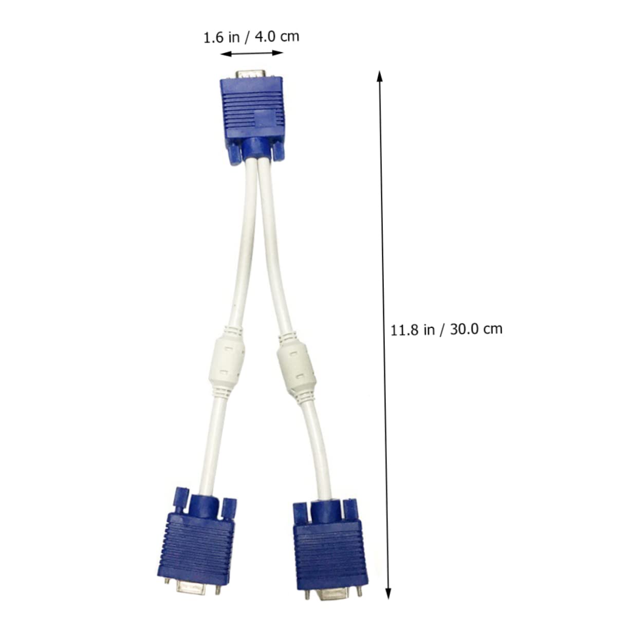 HOMOCONO 2pcs Splitter Adapter Cable Dual Out Video Converter for Display Mirroring Easy Installation for Monitors and Tvs