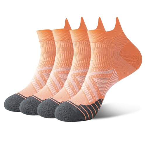 Athletic Running Socks,Casual Athletic Gym LightWeight Thin Cotton Sport Running Socks for Men Womens - (2 Pair)