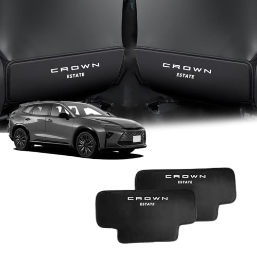 FOR 新型 クラウンエステート RS Z (Crown Estate) PUレザーシート保護プレート アンチキックパッド シートバックパッド 後部座席保護パッド アンチキック 傷防止 防水 2点セットシートアクセサリー クラウンエステート アクセサリー