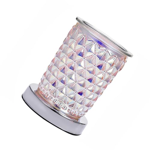 siduytin Lámpara aromática de Cristal, decoración de luz Nocturna, Quemador de fusión de Cera, Adorno de, difusor de Aroma de línea artística de dispersión de olores