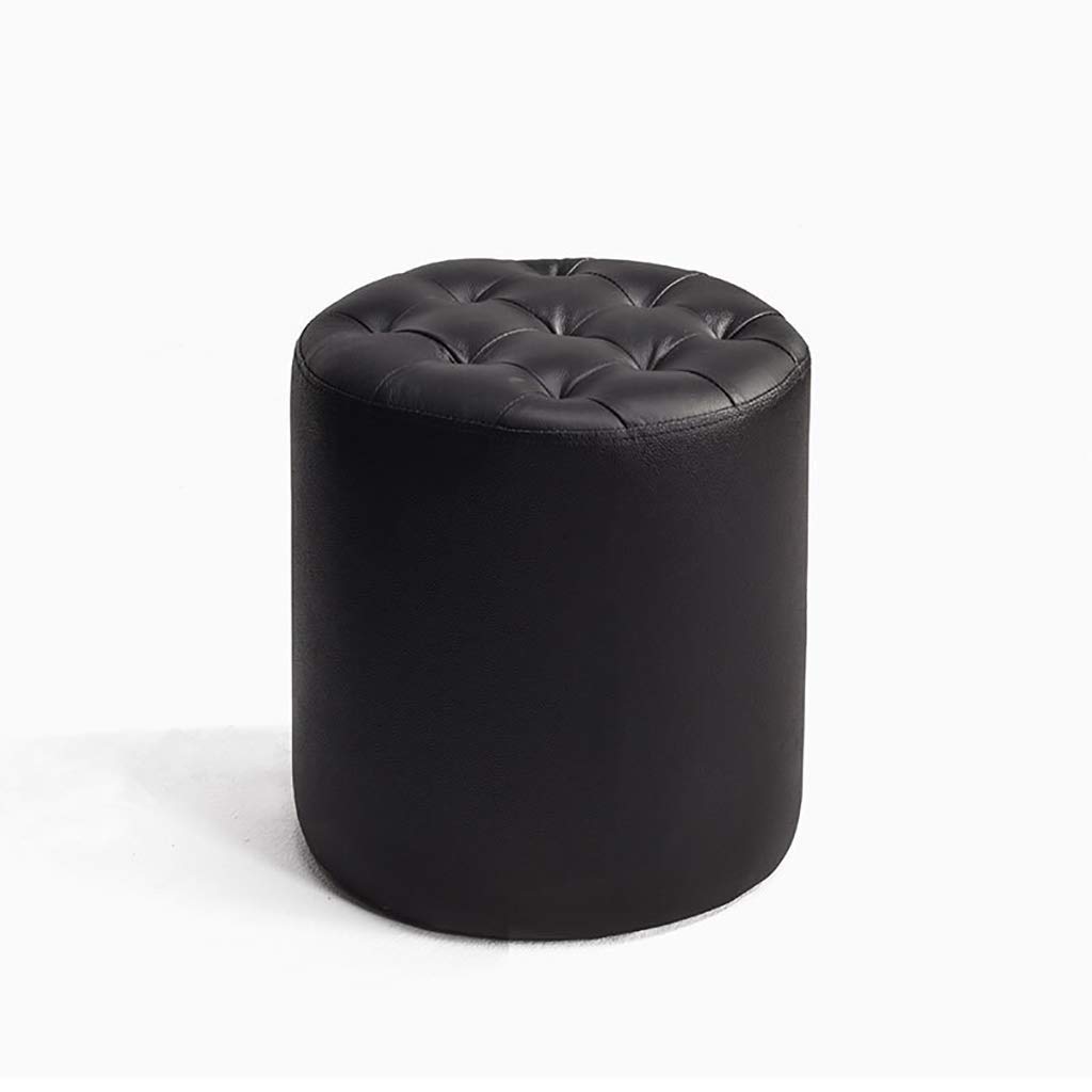 Repose-pieds en cuir de taille D : petit tabouret portable et confortable