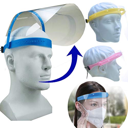 proSPORT 5 Pack Dark Blue Flip Up Clear Face Shield Protects Against Spray Liquids Adjustable One Size,Periwinkle