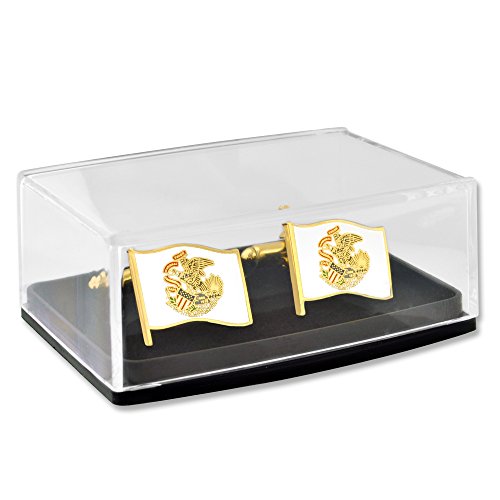 PinMart State of Illinois Flag Cufflink Set3