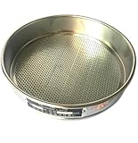 Mesh Lab Sieb, Laborsieb for Bodenprobenahme im Gartenbau, verzinkt, rund, Lochgröße 20 cm, Öffnung 1–30 mm(15mm)