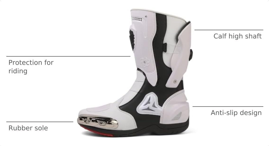 Zeozoom Motorcycle Riding Boots Motorcycle Leather Boots for Women and Men Protection Anti Slip Racing Sports image 3