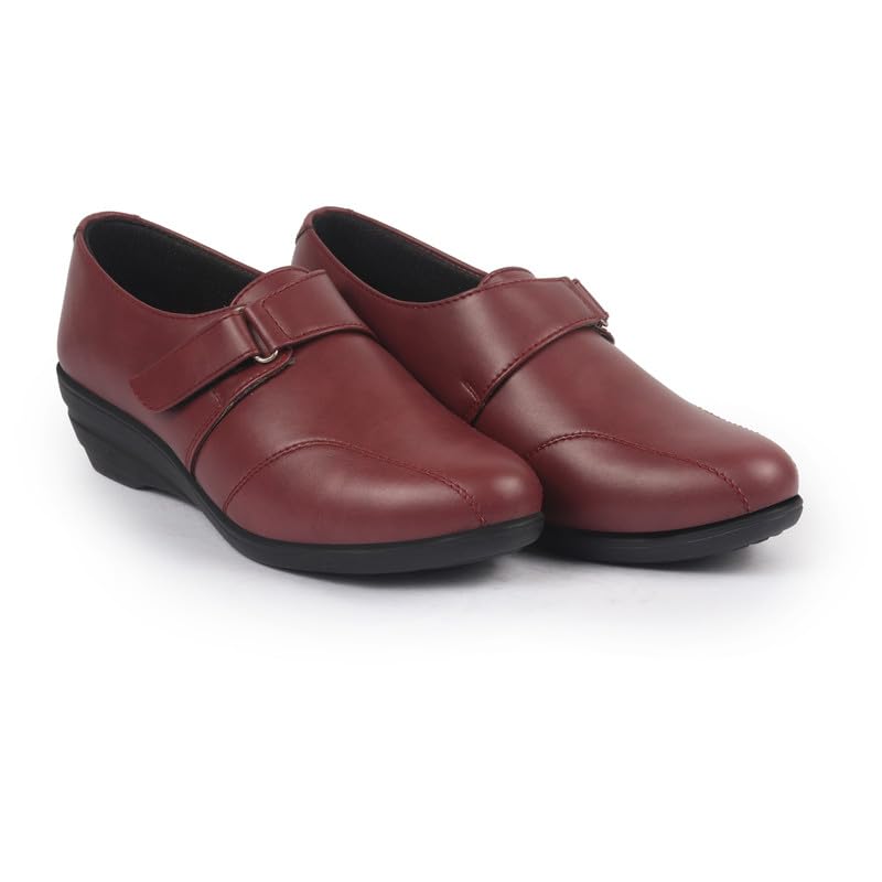 Image of FAUSTO Women's Outdoor Fashion Hook and Loop Platform Heel Wedges