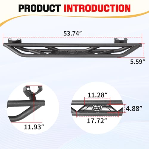 Estribos laterales compatibles Jeep Wrangler JK 2007-2018 miniatura 2